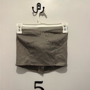 Cider Black and White Checkered Skort